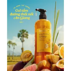 Gel tắm đường thốt nốt An Giang Cocoon 500ml - Dưỡng ẩm nhẹ nhàng với hương trái cây, làm sạch và bảo vệ làn da mềm mại