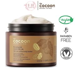 Bơ Dưỡng Thể Cà Phê Đắk Lắk Cocoon 200ml - Giúp Dưỡng Ẩm, Làm Trắng Da, Chăm Sóc Cơ Thể Tự Nhiên, 100% Thuần Chay, Không Thử Nghiệm Trên Động Vật