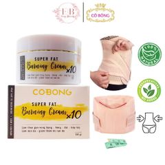 Kem Tan Mỡ Cô Bông X10 150g - Sản Phẩm Giảm Cân Tặng Đai Nịt Bụng Cao Cấp, Đốt Mỡ, Săn Chắc Da Eo
