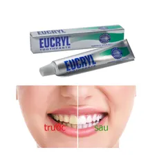 Bộ Kem và Bột Tẩy Trắng Răng Eucryl 62g + 50g - Làm Trắng Răng, Khử Mùi Hôi Miệng, Sạch Mảng Bám, Chuyên Gia Khuyên Dùng