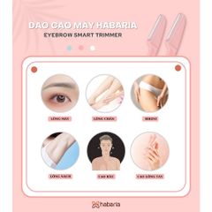 Dao Cạo Lông Mày Habaria - Bộ 3 Dao Cạo Thông Minh Cao Cấp Cho Phụ Nữ, Độ Bền Cao và An Toàn Khi Sử Dụng