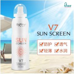 Kem Xịt Chống Nắng V7 Magic Flowers SPF 50 - Chống UVA/UVB, Không Thấm Nước, Thoáng Khí, Dành Cho Da Mặt 200ml