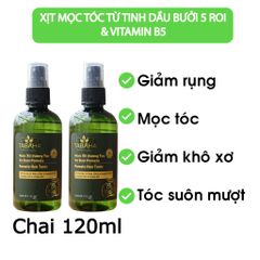 Liệu trình 2 Chai Xịt Dưỡng Tóc Tinh Dầu Bưởi Tabaha 120ml - Ngăn Rụng Tóc, Kích Thích Mọc Tóc Suôn Mượt Tự Nhiên