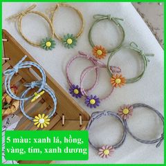 Dây Cột Tóc Hoa Cúc Nhiều Màu Hàn Quốc - Dây Buộc Tóc Đáng Yêu Cho Nữ, Quà Tặng Thời Trang Hot Trend