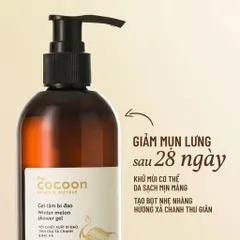 Gel Sữa Tắm Bí Đao Cocoon Vietnam 300ml - Làm Sạch Da, Giảm Mụn, Thư Giãn, Paraben Free, Tinh Dầu Thiên Nhiên