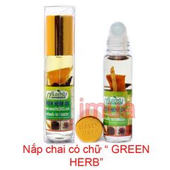Chai Dầu Gió Sâm Thái Lan Green Herb 8ml - Giảm Đau, Giải Cảm, Hương Thơm Tự Nhiên - Sản Phẩm Bán Chạy Tại Thái Lan