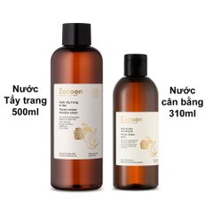Bộ Combo Nước Tẩy Trang Bí Đao 500ml & Toner Cân Bằng Da Cocoon 310ml - Sạch Da Mịn Màng, Không Cồn, Dành Cho Da Nhạy Cảm