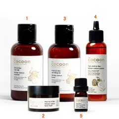 Bộ 5 Bước Chăm Sóc Da Mụn Cocoon - Gel Rửa Mặt, Nước Cân Bằng, Tinh Chất Bí Đao & Dung Dịch Chấm Mụn Chuyên Sâu