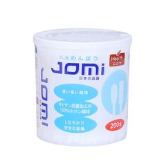Hộp 200 Que Bông Ngoáy Tai Jomi Nhật Bản - Cotton An Toàn, Chống Khuẩn, Dùng Cho Cả Gia Đình, Chất Lượng Cao