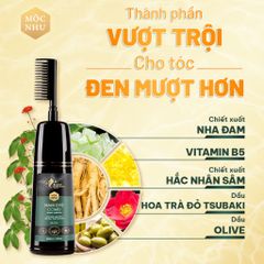 Dầu Gội Phủ Bạc Hắc Sâm Hàn Quốc Mộc Nhu - Phục Hồi Màu Tóc Tự Nhiên, Giúp Tóc Bóng Khỏe Màu Đen + Nâu Đen