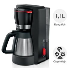 Máy Pha Cà Phê Nhỏ Giọt Bosch TKA6M273 - Bình Giữ Nhiệt Inox, Tự Động Tắt, Nút Bấm Tiện Lợi, Pha 8-12 Cốc Nguyên Chất