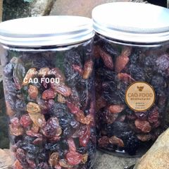 Nho Sấy Dẻo Mixed 3 Màu CAO Food - 100% Nho Tươi Nhập Khẩu Mỹ, Vị Ngọt Tự Nhiên, Hủ 500gram, Thực Phẩm Dinh Dưỡng