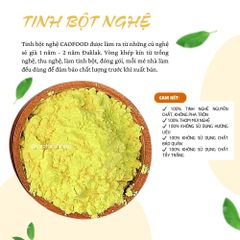 Tinh Bột Nghệ CAOFOOD Nguyên Chất 100% Từ Nghệ Sẻ Già Đaklak - Hàng Trồng Sạch Tự Nhiên, 500g