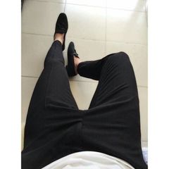 Quần Tây Nam Đen Chất Vải Tuyết Mưa - Ống Côn Co Giãn, Dáng Ôm Body, Nhiều Kích Cỡ - Thời Trang Nam Cao Cấp