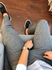 Quần Tây Nam Kiểu Hàn Quốc Dáng Ôm Trắng Tiêu - Chất Cotton Không Nhăn, Đẹp Sang Trọng, Thời Trang Công Sở & Dự Tiệc