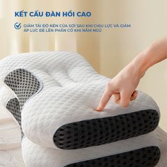 Gối Công Thái Học Chống Đau Vai Gáy - Gối Chống Trào Ngược Thiết Kế Đặc Biệt, Thoáng Khí Êm Ái Dễ Chịu ISUNI