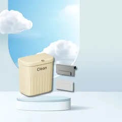 Thùng Rác Treo Tường 12L Màu Kem Tiện Lợi - Ngăn Mùi Hiệu Quả, Dùng Trong Nhà Bếp, Phòng Tắm, Văn Phòng
