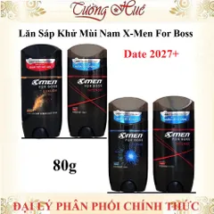 Lăn Sáp Khử Mùi Nam X-Men For Boss 70g - 80g, Hương Sang Trọng & Thoải Mái, Dành Cho Phái Mạnh, Khử Mùi Hiệu Quả, 4 Mùi Lựa Chọn
