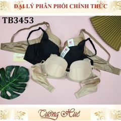 Áo Lót Nữ Thái Lan ONONO TB3453/OB8453 Có Gọng Mút Mỏng Trơn Phối Ren - Dáng Cup Xẻ 3/4 Sang Trọng và Nữ Tính