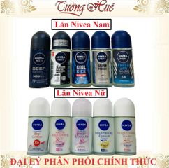Lăn Khử Mùi Nivea 50ml Cho Nam và Nữ - Kháng Khuẩn, Ngăn Mồ Hôi, Đủ Loại Hương Vị Từ Đức