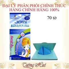 Giấy Thấm Dầu Jomi Oil Clear Film Nhật Bản - Bộ 5 Gói, 70 Tờ Hút Dầu Siêu Thấm Cho Da Dầu, Giảm Viêm Ngăn Mụn