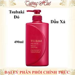 Dầu Xả Cao Cấp Tsubaki Premium Moist Conditioner 490ml - Dưỡng Tóc Bóng Mượt, Phục Hồi Tóc Khô Xơ, Nhật Bản