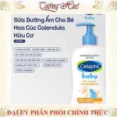 Dưỡng Thể Cho Bé Cetaphil Calendula 400ml - An Toàn, Dịu Nhẹ, Giữ Ẩm Da Mỏng Manh, Không Gây Kích Ứng, Chuyên Dụng Cho Da Nhạy Cảm
