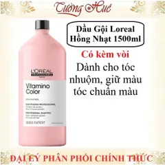 Dầu Gội Cho Tóc Nhuộm L'ORÉAL Serie Expert A-ox Vitamino Color - 1500ml - Hồng Nhạt