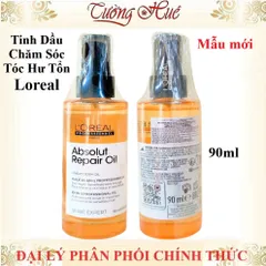 Tinh Dầu Chăm Sóc Tóc Hư Tổn Loreal Serie Expert Absolut Repair Oil 90ml - Vàng