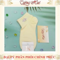 Vớ Cổ Ngắn Meiming Thêu Chữ Luck Nhiều Màu - Tất Thoáng Khí, Co Giãn Tốt, Thời Trang Cho Nam, Size Free