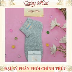 Vớ Cổ Ngắn Meiming Thêu Chữ Luck Nhiều Màu - Tất Thoáng Khí, Co Giãn Tốt, Thời Trang Cho Nam, Size Free