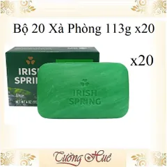 Bộ 20 Bánh Xà Phòng Irish Spring - 113g - Xà Bông Làm Sạch Cơ Thể, Giữ Ẩm, Hương Thơm Tươi Mát, Phòng Ngừa Vi Khuẩn