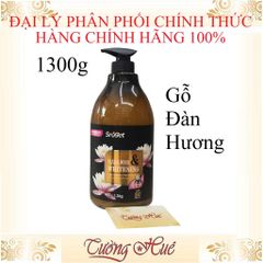 Sữa Tắm Trắng Da Sroget Sandalwood & Whitening 1300g - Dưỡng Ẩm, Chống Nắng SPF50+ với Hương Gỗ Đàn Hương Tự Nhiên