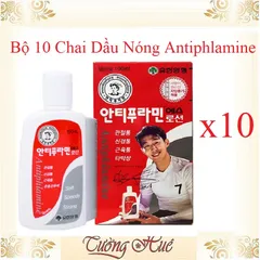 Bộ 10 chai Dầu nóng xoa bóp ANTIPHLAMINE - 100ml x 10.