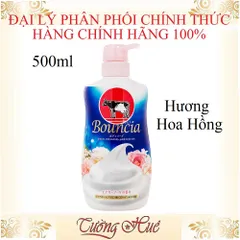 Sữa Tắm Bò Bouncia Hương Hoa Hồng Body Soap - 500ml - Hồng