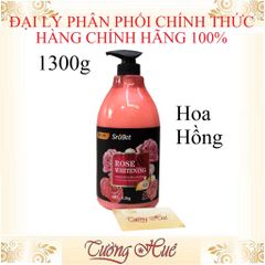 Sữa Tắm Trắng Da Sroget Rose & Whitening 1300g - Dưỡng Da, Chống Nắng SPF50+/PA+++ và Hương Thơm Ngọt Ngào