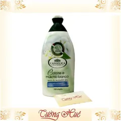 Gel tắm mềm mượt da L'Angelica Cotone e Muschio Bianco Vellutante Bath & Shower Gel - Bông và Xạ hương trắng - 500ml