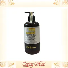 Bộ gội xả Ý Mefaso Argan Oil Collagen Sleek & Smooth Shampoo + Conditioner - 500g