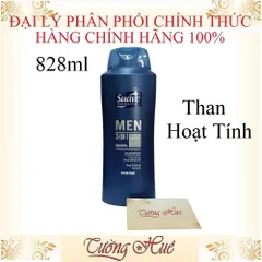 Sữa Tắm Gội Xả Cho Nam Suave Men 3in1 Charcoal - 828ml - Than Hoạt Tính