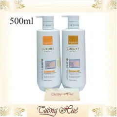 Cặp Gội Xả Phục Hồi Tóc Cao Cấp Olexrs+ HairSalon Luxury Argan Oil Pearl Essence Shampoo & Conditioner (Luxury) - 500ml