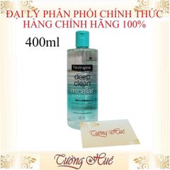 Nước Tẩy Trang Neutrogena Deep Clean Micellar Purifying Water 400ml - Làm Sạch Sâu, Phù Hợp Với Da Nhạy Cảm, Công Nghệ Triple Micellar
