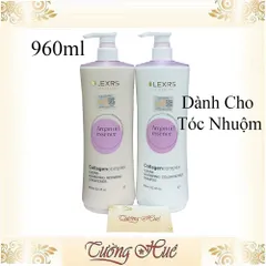 Cặp Gội Xả Cho Tóc Nhuộm Olexrs HairSalon Collagen Complex Shampoo & Conditioner (Tím) - 960ml