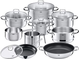 Bộ Nồi Inox Silit Toskana 10 Món - Chất Liệu An Toàn, Chịu Nhiệt Tốt, Dùng Cho Mọi Loại Bếp, Nhập Khẩu Đức