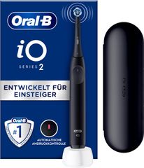 Bàn chải đánh răng điện Oral-B iO Series 2 màu đen có hộp đựng - Làm sạch hiệu quả, công nghệ cảm biến áp suất, pin lâu dài