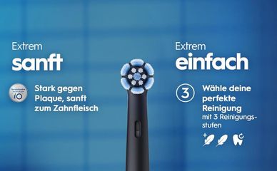 Bàn chải đánh răng điện Oral-B iO Series 2 màu đen có hộp đựng - Làm sạch hiệu quả, công nghệ cảm biến áp suất, pin lâu dài