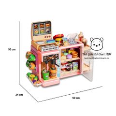 Quầy Bán Hàng Thông Minh 2 Mặt Cho Bé - Đồ Chơi Nấu Ăn 62 Chi Tiết Có Màn Hình Cảm Ứng, Âm Thanh, Ánh Sáng - Giáo Dục Sáng Tạo