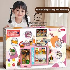 Quầy Bán Hàng Thông Minh 2 Mặt Cho Bé - Đồ Chơi Nấu Ăn 62 Chi Tiết Có Màn Hình Cảm Ứng, Âm Thanh, Ánh Sáng - Giáo Dục Sáng Tạo