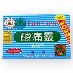 Viên uống đau nhức xương khớp Toan thống linh FAIN CURE KWAN SHI YU LIN - Hộp 20 viên - Xuất xứ Trung Quốc - Mã 1544