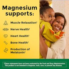 Viên uống bổ sung magie Nature Made Magnesium Citrate 250 mg - Hỗ trợ sức khỏe tim mạch, xương khớp, 180 viên dễ uống