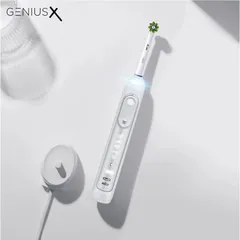 Bàn Chải Đánh Răng Điện Oral-B GENIUS X White - Công Nghệ AI, 6 Chế Độ, Hộp Đựng Du Lịch Sành Điệu, Bảo Vệ Nướu